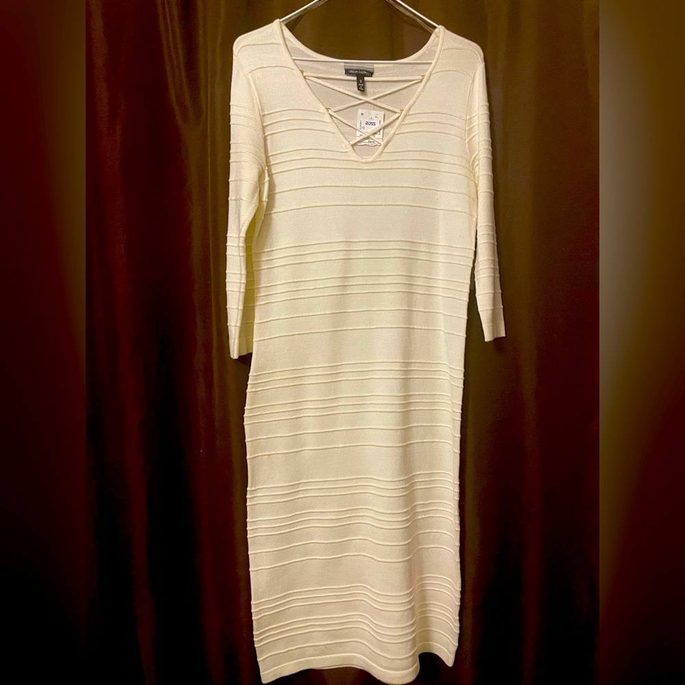 Cream small Allison Brittney sweater dress/brand new. Great for a brunch/ dinner